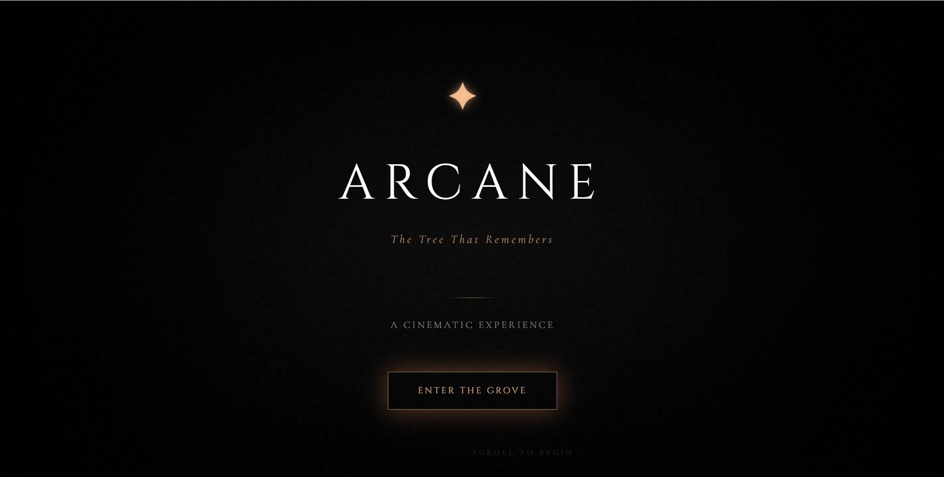 ARCANE Website Screenshot
