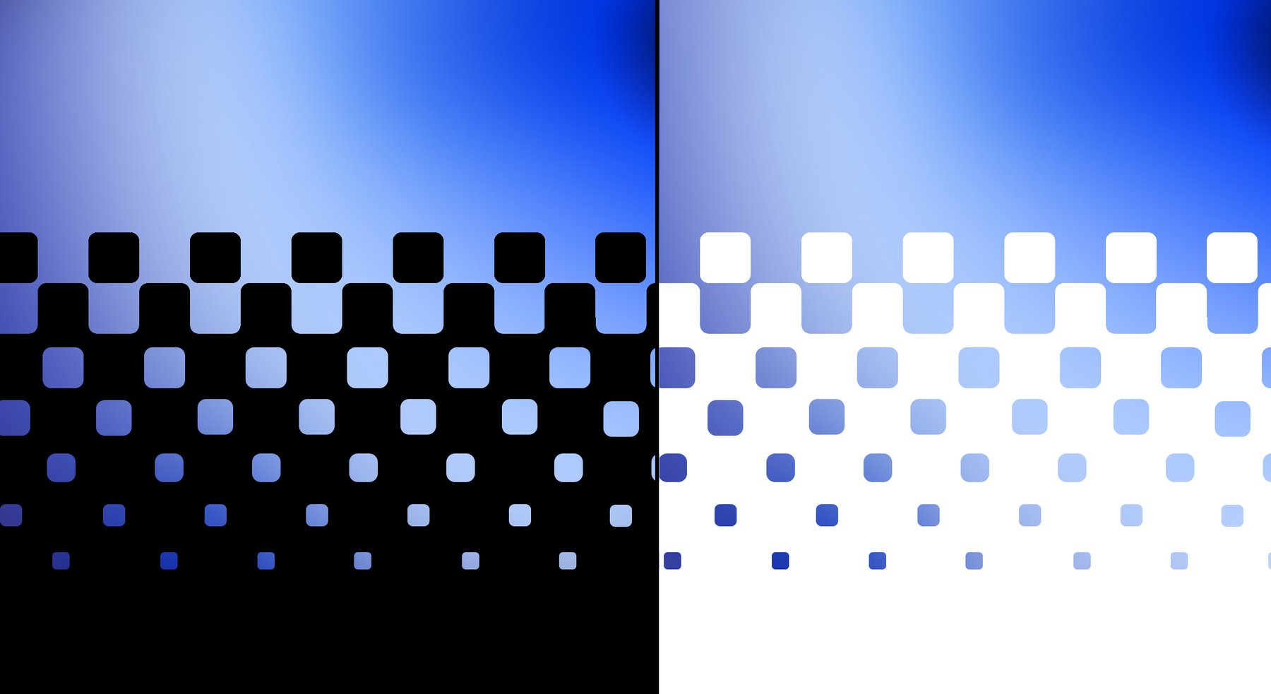 Illustration rules — gradient or black and white